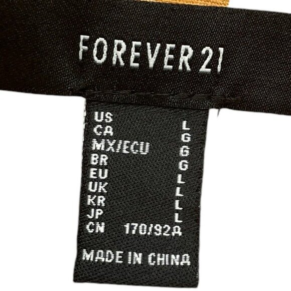 Forever 21 Mustard Yellow Faux Suede Lightweight Jacket With Front Pockets Zip C - Picture 3 of 5